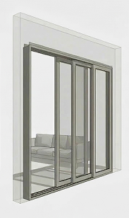 AlumaVerse crew installing multi-panel sliding doors on residential property