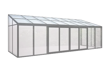 AlumaVerse crew installing aluminum sunroom structure on residential property